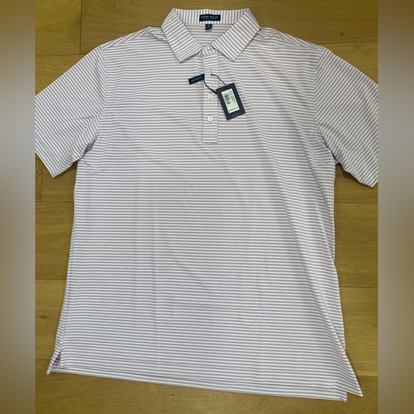 Peter Millar Other - Peter Millar crown crafted lavender stripe polo size XXL tailored fit NWT